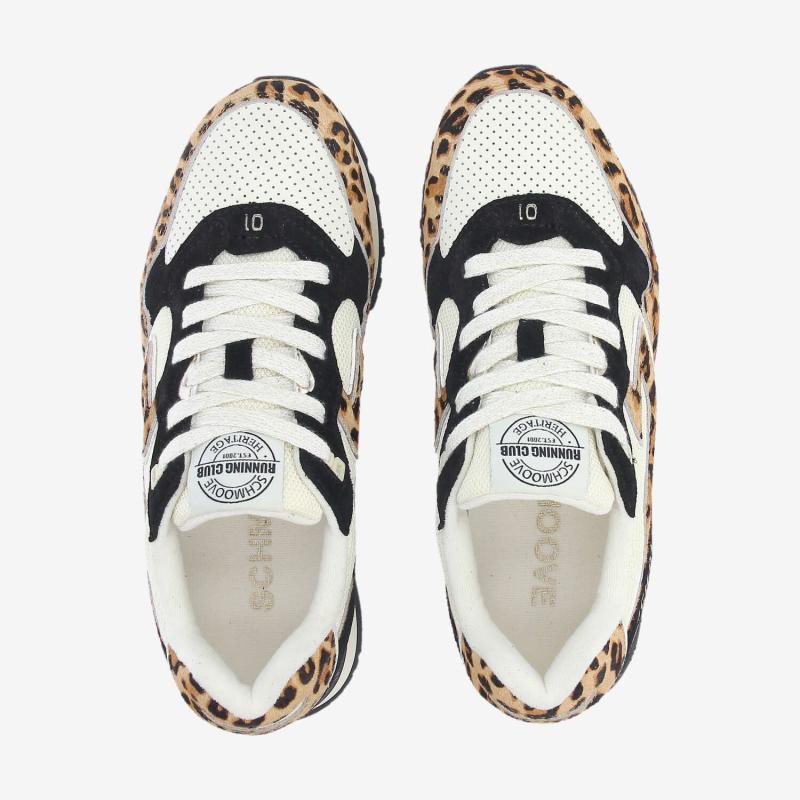 CAPE CODE RUNNER W - P.LEO/MESH/SUED -  LEOPARD/BLANC/NOIR